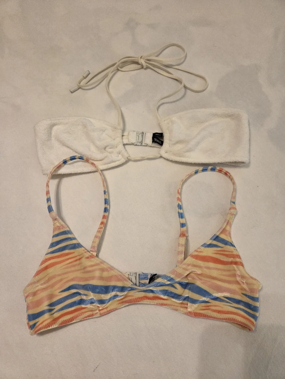 TRIANGL (2) Bikini Tops Maia Zebra Multi Velvet & Aster Terry Coconut Bikini Top